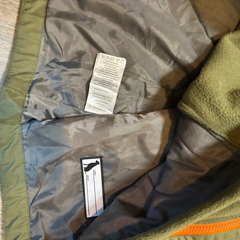 Eddie Bauer Kids Hooded Colorblock Jacket Grey Green Size‎ M 10-12 Windbreaker